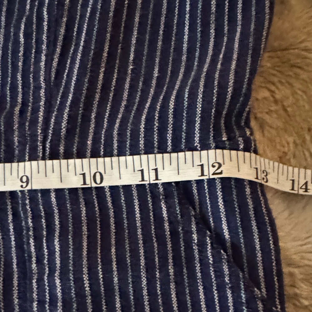Old Navy Blue & White Striped Linen-Blend Jumpsuit – Size S - Picture 7 of 9